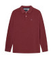 Hackett London Polo Classic Fit Logo Ls bordowy