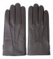 Hackett London Guantes de piel Commuter Touch marrón