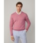 Hackett London Maglione rosa in misto cotone e cashmere