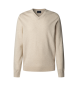 Hackett London Jersey en una mezcla de algodón y cashmere blanco crudo