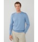 Hackett London Kašmirski pulover modre barve