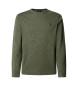 Hackett London Jumper in green cotton and silk fabric