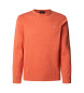 Hackett London Pullover aus Baumwolle und korallenrotem Seidenstoff