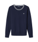 Hackett London Maglia di cotone blu navy