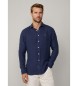 Hackett London Camisa de corte à medida da Marinha