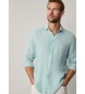 Hackett London Camisa de corte à medida verde