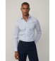 Hackett London Camicia stampata con foulard blu