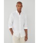 Hackett London Camisa branca tingida com tinta para vestuário