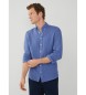 Hackett London Modra majica Garment Dye