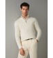 Hackett London Gmd Merino Silk Hz trøje hvid