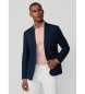 Hackett London Navy HBone-jakke