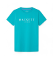 Hackett London Koszulka z logo turkusowa