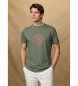 Hackett London T-shirt verde Heritage Text
