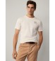 Hackett London T-shirt con logo classico bianco sporco