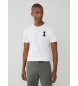 Hackett London T-shirt bianca con numero Heritage