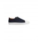 Hackett London Kauldr Navy leather sneakers