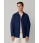 Hackett London Navy linen overshirt