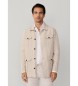 Hackett London Beige linen overshirt