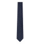 Hackett London Svilena kravata Little Pine v mornariški barvi