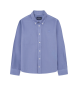 Hackett London Oxford overhemd blauw geverfd