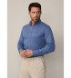 Hackett London Flanellen overhemd blauw