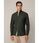 Hackett London Flanellen overhemd groen