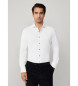 Hackett London Camisa Melange jersey fit sartoriale blanco