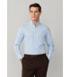 Hackett London Camisa Oxford ajustada por medida azul claro