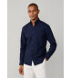 Hackett London Camisa oxford de corte à medida azul-marinho