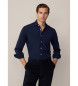 Hackett London Camicia in popeline blu scuro