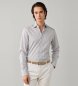Hackett London Camicia a righe tricolore vestibilità classica grigia
