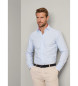 Hackett London Textuur blauw overhemd