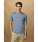 Hackett London T-shirt met logo Fit Classic blauw
