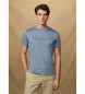 Hackett London T-shirt met blauw classic fit logo
