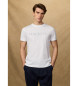 Hackett London T-shirt met logo Fit Classic wit