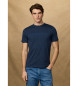 Hackett London T-shirt met logo Fit Classic navy