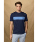 Hackett London Heritage T-shirt Navy Paneel