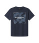 Hackett London T-shirt Hs Digital Camo granatowy