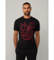 Hackett London T-shirt con grafica laser nera