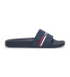 Hackett London Infradito con logo sportivo blu navy