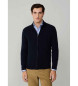 Hackett London Hzip uldjakke navy