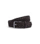 Hackett London Brown Braided Leather Belt