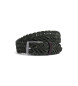 Hackett London Green Braided Leather Belt