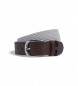 Hackett London Ceinture tressée blanche