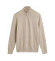Hackett London Pullover Cotton Hzip beige