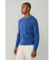 Hackett London Maglione di lana blu semplice