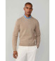 Hackett London Jersey de Lana Liso beige