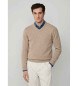 Hackett London Jersey de Lana V beige