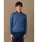 Hackett London Ess Cotton Crew-trøje, blå