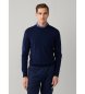 Hackett London Jersey Ess Merino Crew marinblå